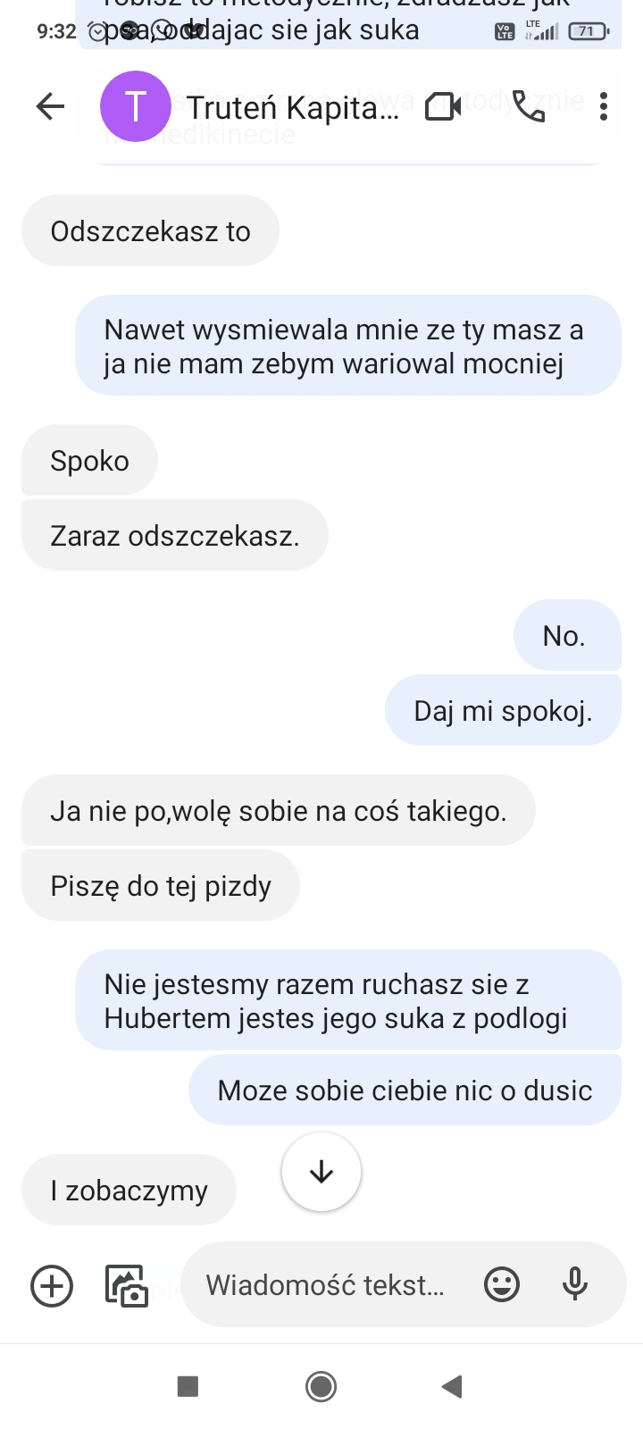 Agresywne wiadomości (Dowód #5)